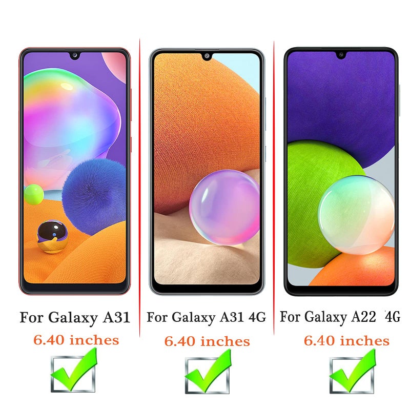 beukei (3 Pack) Compatible for Samsung Galaxy A32 4G / A22 4G / A31 Screen Protector Tempered Glass, 9H Hardness, 6.4 inch Anti Scratch, Bubble Free - Image 2